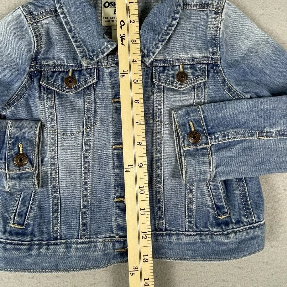 OshKosh Denim Jacket Kids 5T Blue B'gosh Trucker Classic Cotton Jean Jacket